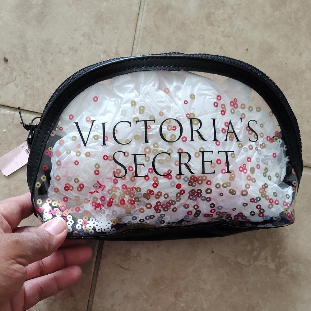 Victoria's Secret Black Cosmetic Bag